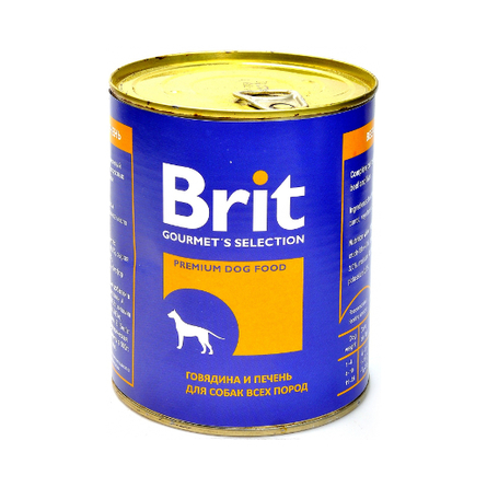 Brit Premium Beef & Liver Паштет для взрослых собак всех пород (с говядиной и печенью) – интернет-магазин Ле’Муррр